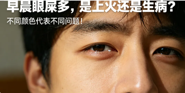 早晨眼屎多，是上火还是生病？不同颜色代表不同问题！